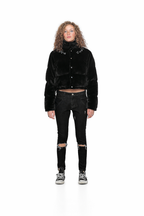 "DARK SHADOW CROP BOMBER"JACKET