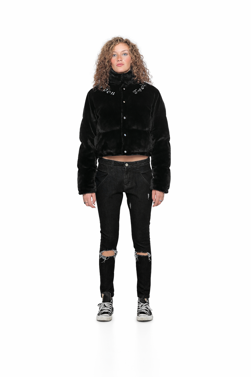 "DARK SHADOW CROP BOMBER"JACKET