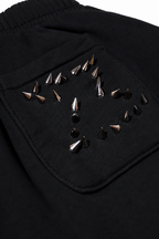 “Italian Logo Watercolor” Spiked Long Shorts