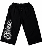 “Italian Logo Watercolor” Spiked Long Shorts