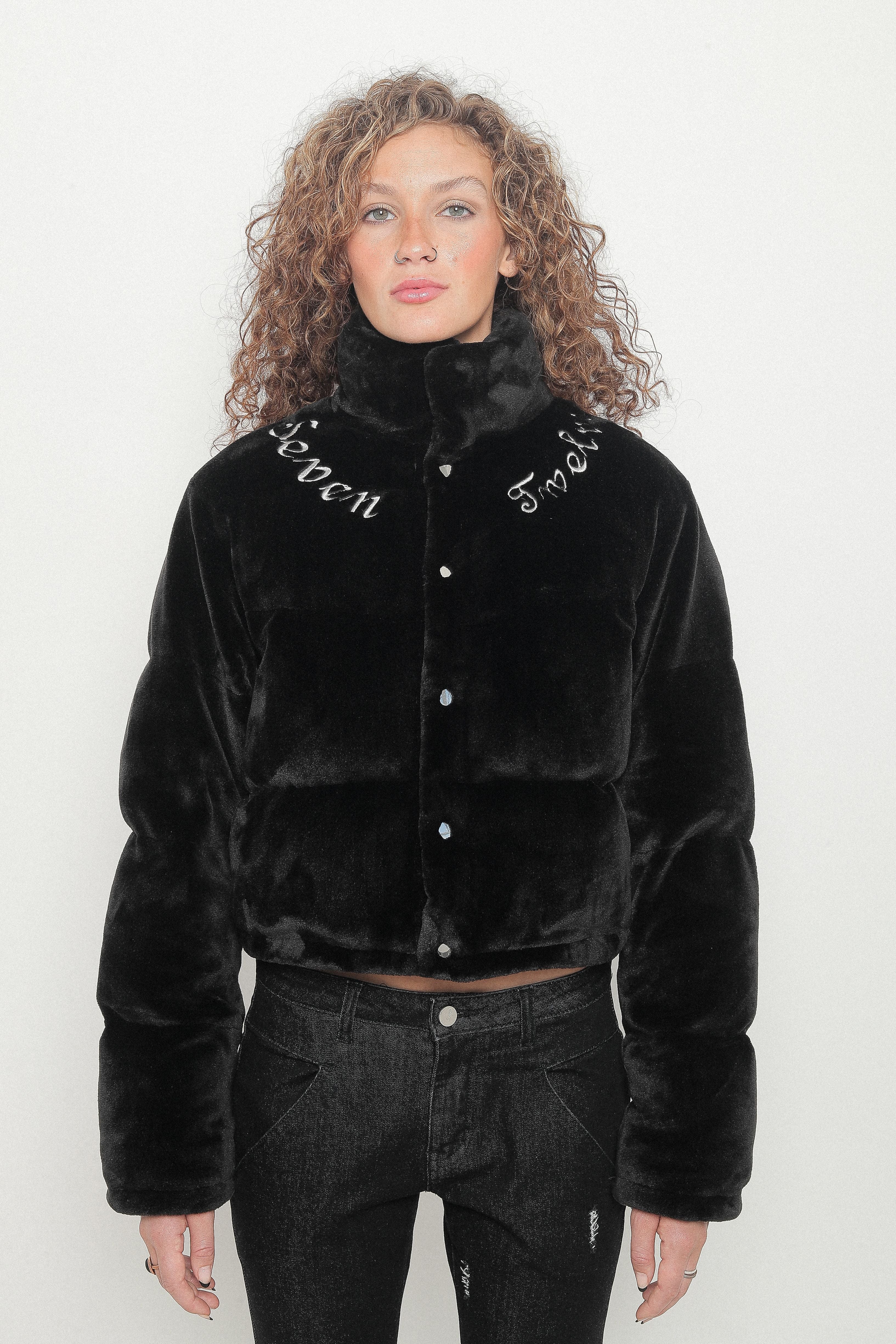 "DARK SHADOW CROP BOMBER"JACKET